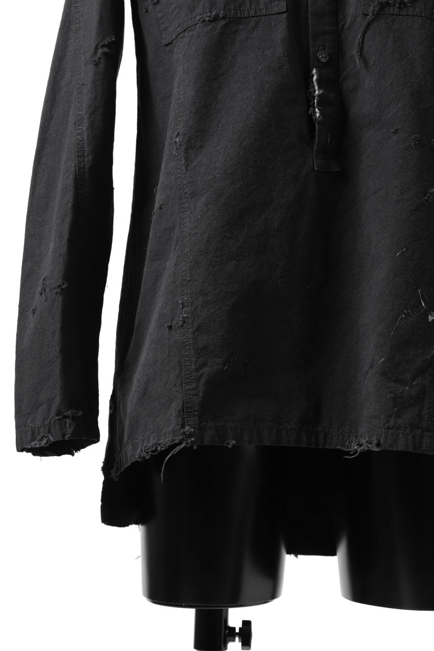画像をギャラリービューアに読み込む, RESURRECTION x LOOM Re-production ARMY SMOCK SHIRT-JACKET (BLACK)