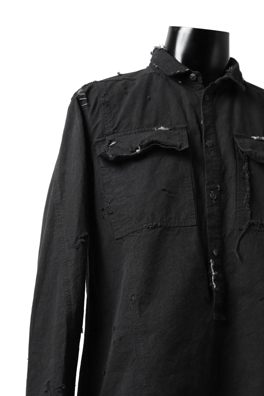 画像をギャラリービューアに読み込む, RESURRECTION x LOOM Re-production ARMY SMOCK SHIRT-JACKET (BLACK)