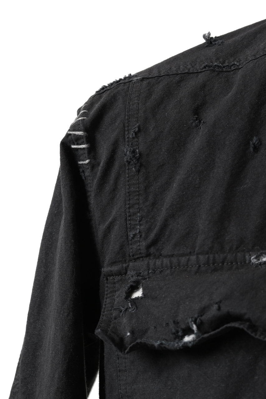 画像をギャラリービューアに読み込む, RESURRECTION x LOOM Re-production ARMY SMOCK SHIRT-JACKET (BLACK)