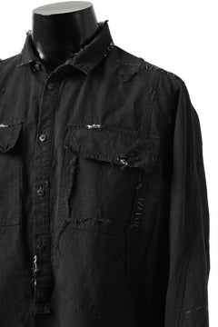 画像をギャラリービューアに読み込む, RESURRECTION x LOOM Re-production ARMY SMOCK SHIRT-JACKET (BLACK)