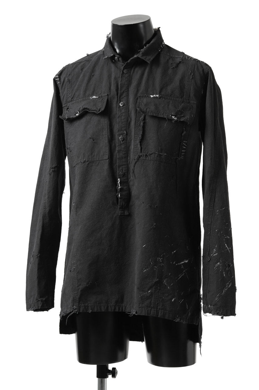 画像をギャラリービューアに読み込む, RESURRECTION x LOOM Re-production ARMY SMOCK SHIRT-JACKET (BLACK)