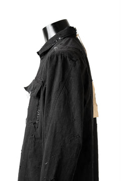 画像をギャラリービューアに読み込む, RESURRECTION x LOOM Re-production ARMY SMOCK SHIRT-JACKET (BLACK)