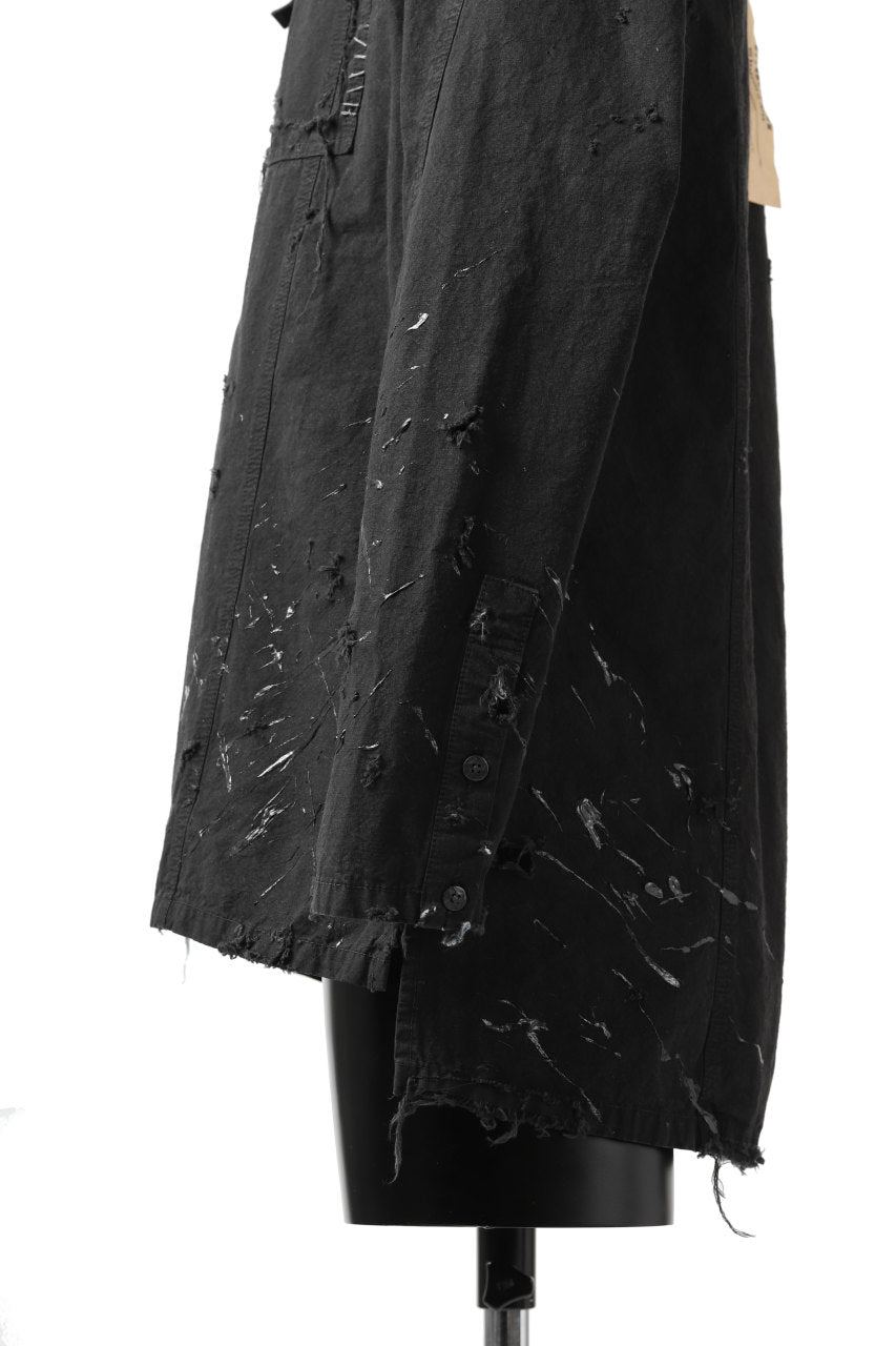 画像をギャラリービューアに読み込む, RESURRECTION x LOOM Re-production ARMY SMOCK SHIRT-JACKET (BLACK)