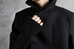 画像をギャラリービューアに読み込む, BORIS BIDJAN SABERI HIGH NECK MIDDLE COAT "COAT 1. MID-F0508M" (BLACK)