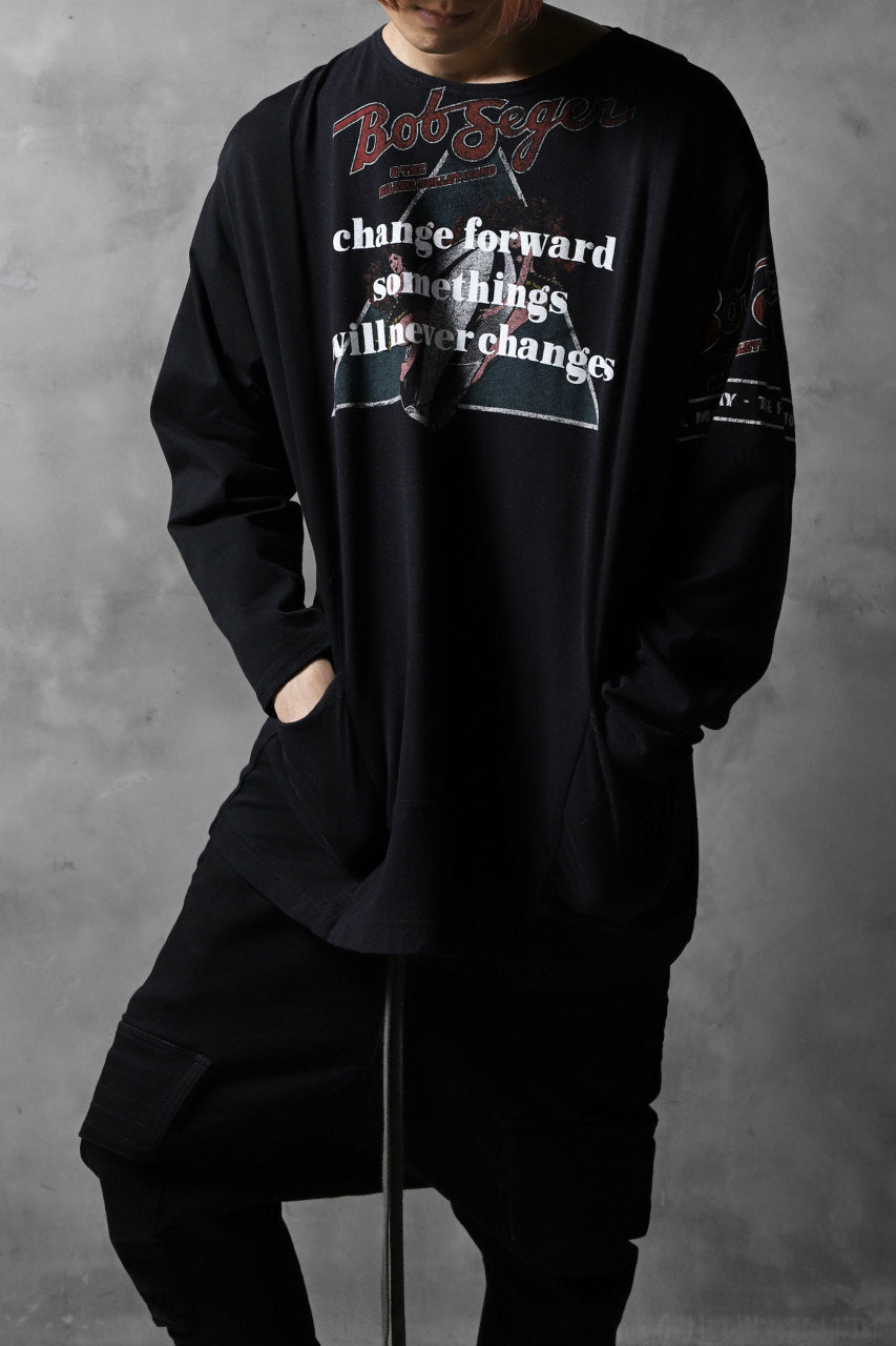画像をギャラリービューアに読み込む, CHANGES VINTAGE REMAKE BOAT-NECK BAND L/S TEE (BLACK #A)