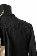 画像をギャラリービューアに読み込む, RESURRECTION x LOOM Re-production ASYMMETRY LINEN SHIRT (BLACK)