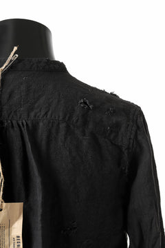 画像をギャラリービューアに読み込む, RESURRECTION x LOOM Re-production ASYMMETRY LINEN SHIRT (BLACK)