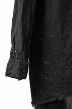 画像をギャラリービューアに読み込む, RESURRECTION x LOOM Re-production ASYMMETRY LINEN SHIRT (BLACK)