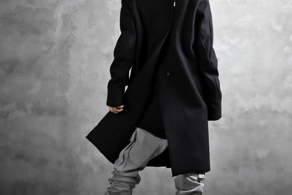 画像をギャラリービューアに読み込む, BORIS BIDJAN SABERI HIGH NECK MIDDLE COAT "COAT 1. MID-F0508M" (BLACK)