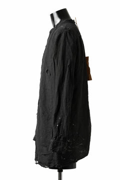 画像をギャラリービューアに読み込む, RESURRECTION x LOOM Re-production ASYMMETRY LINEN SHIRT (BLACK)
