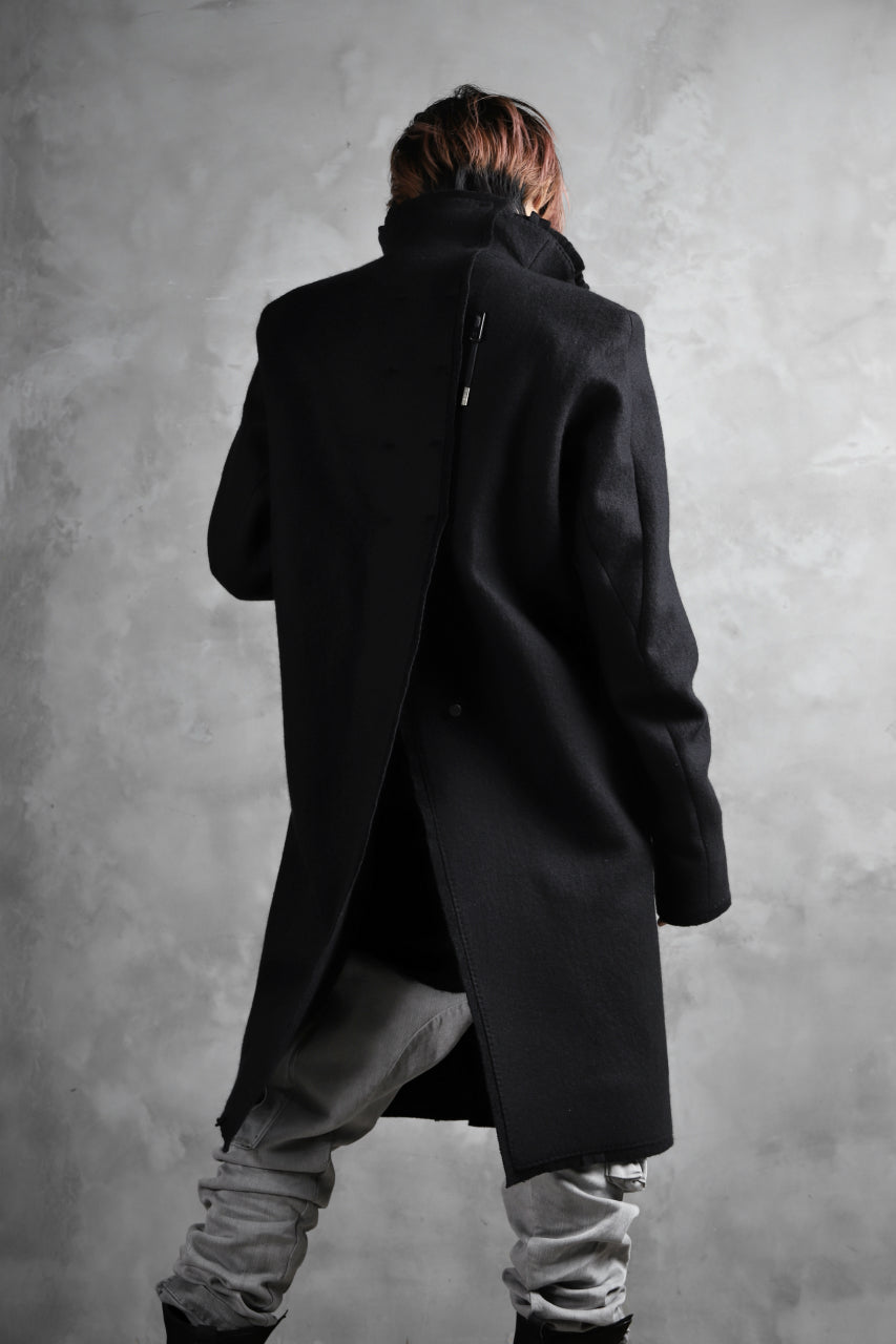 画像をギャラリービューアに読み込む, BORIS BIDJAN SABERI HIGH NECK MIDDLE COAT "COAT 1. MID-F0508M" (BLACK)