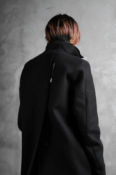 画像をギャラリービューアに読み込む, BORIS BIDJAN SABERI HIGH NECK MIDDLE COAT "COAT 1. MID-F0508M" (BLACK)