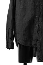 画像をギャラリービューアに読み込む, RESURRECTION x LOOM Re-production ASYMMETRY LINEN SHIRT (BLACK)