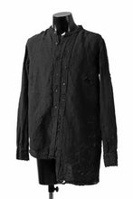画像をギャラリービューアに読み込む, RESURRECTION x LOOM Re-production ASYMMETRY LINEN SHIRT (BLACK)