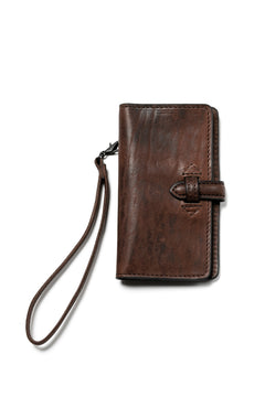 Load image into Gallery viewer, ISAMU KATAYAMA BACKLASH SMART PHONE CASE/PURSE / ITALY DOUBLE SHOULDER (DARK BROWN)