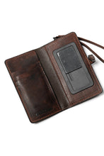 Load image into Gallery viewer, ISAMU KATAYAMA BACKLASH SMART PHONE CASE/PURSE / ITALY DOUBLE SHOULDER (DARK BROWN)