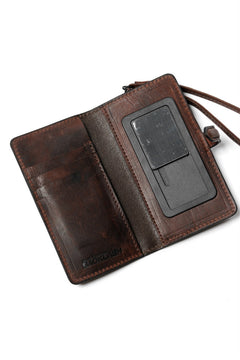 Load image into Gallery viewer, ISAMU KATAYAMA BACKLASH SMART PHONE CASE/PURSE / ITALY DOUBLE SHOULDER (DARK BROWN)