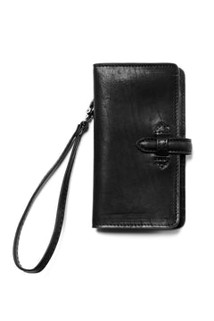 Load image into Gallery viewer, ISAMU KATAYAMA BACKLASH SMART PHONE CASE / PURSE LARGE / ITALY DOUBLE SHOULDER (BLACK)