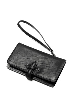 Load image into Gallery viewer, ISAMU KATAYAMA BACKLASH SMART PHONE CASE / PURSE LARGE / ITALY DOUBLE SHOULDER (BLACK)