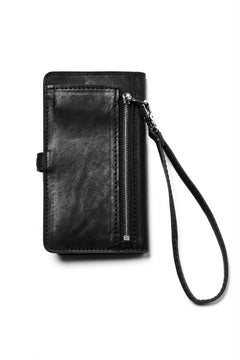 Load image into Gallery viewer, ISAMU KATAYAMA BACKLASH SMART PHONE CASE / PURSE LARGE / ITALY DOUBLE SHOULDER (BLACK)