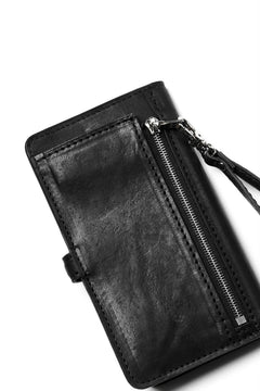 Load image into Gallery viewer, ISAMU KATAYAMA BACKLASH SMART PHONE CASE / PURSE LARGE / ITALY DOUBLE SHOULDER (BLACK)