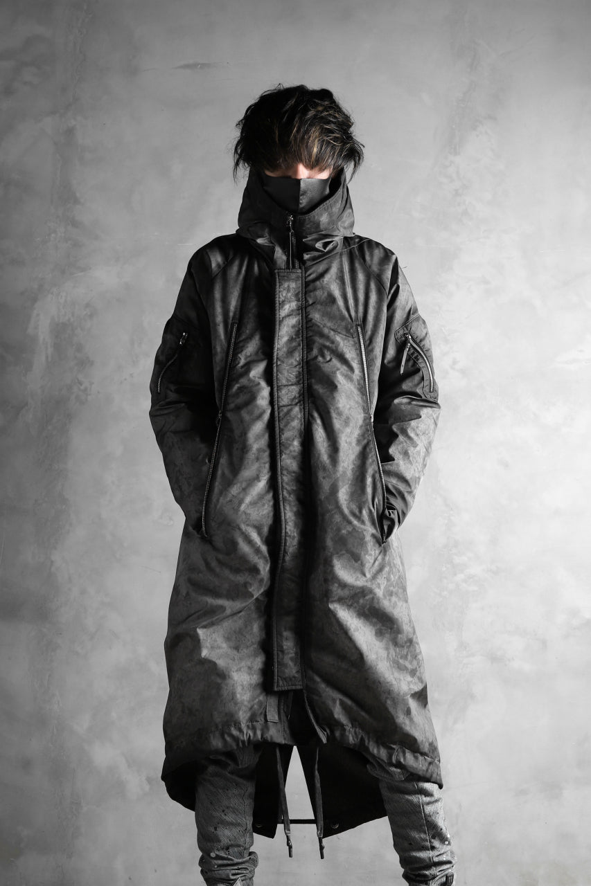 画像をギャラリービューアに読み込む, 11 BY BORIS BIDJAN SABERI PADDED MODS COAT "J20-F-1317" (DIRTY GREY)