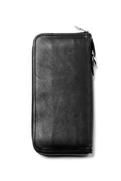 Load image into Gallery viewer, ISAMU KATAYAMA BACKLASH ROUND FASTNER WALLET / ITALY HORSE LEATHER (VACHETTA FINISHED / BLACK)