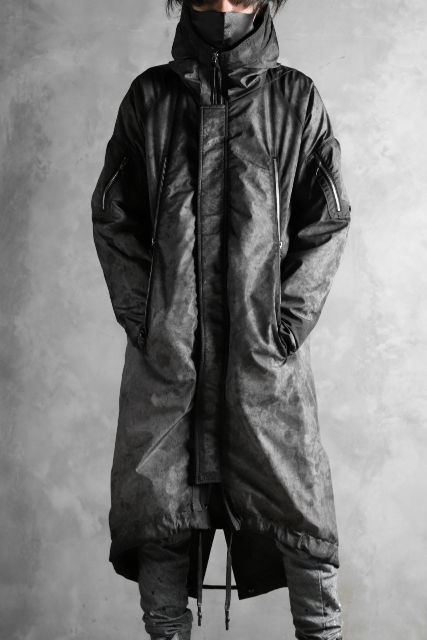 画像をギャラリービューアに読み込む, 11 BY BORIS BIDJAN SABERI PADDED MODS COAT "J20-F-1317" (DIRTY GREY)