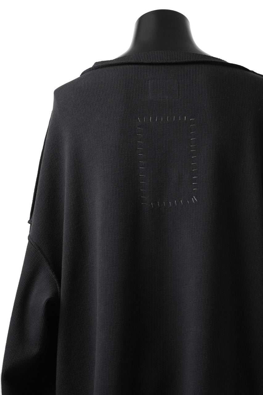 画像をギャラリービューアに読み込む, SOSNOVSKA exclusive SLASH COMBINATION SWEATER TOP (BLACK)