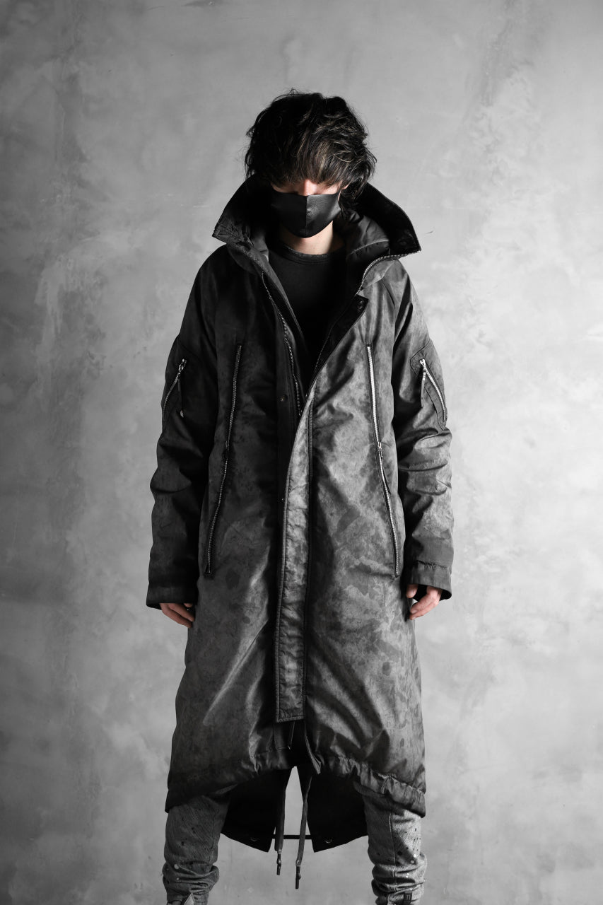 画像をギャラリービューアに読み込む, 11 BY BORIS BIDJAN SABERI PADDED MODS COAT "J20-F-1317" (DIRTY GREY)