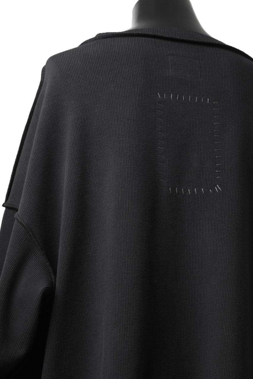 画像をギャラリービューアに読み込む, SOSNOVSKA exclusive SLASH COMBINATION SWEATER TOP (BLACK)