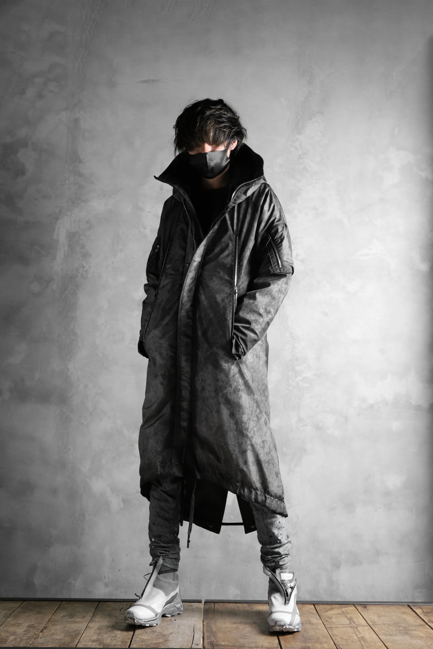 画像をギャラリービューアに読み込む, 11 BY BORIS BIDJAN SABERI PADDED MODS COAT "J20-F-1317" (DIRTY GREY)