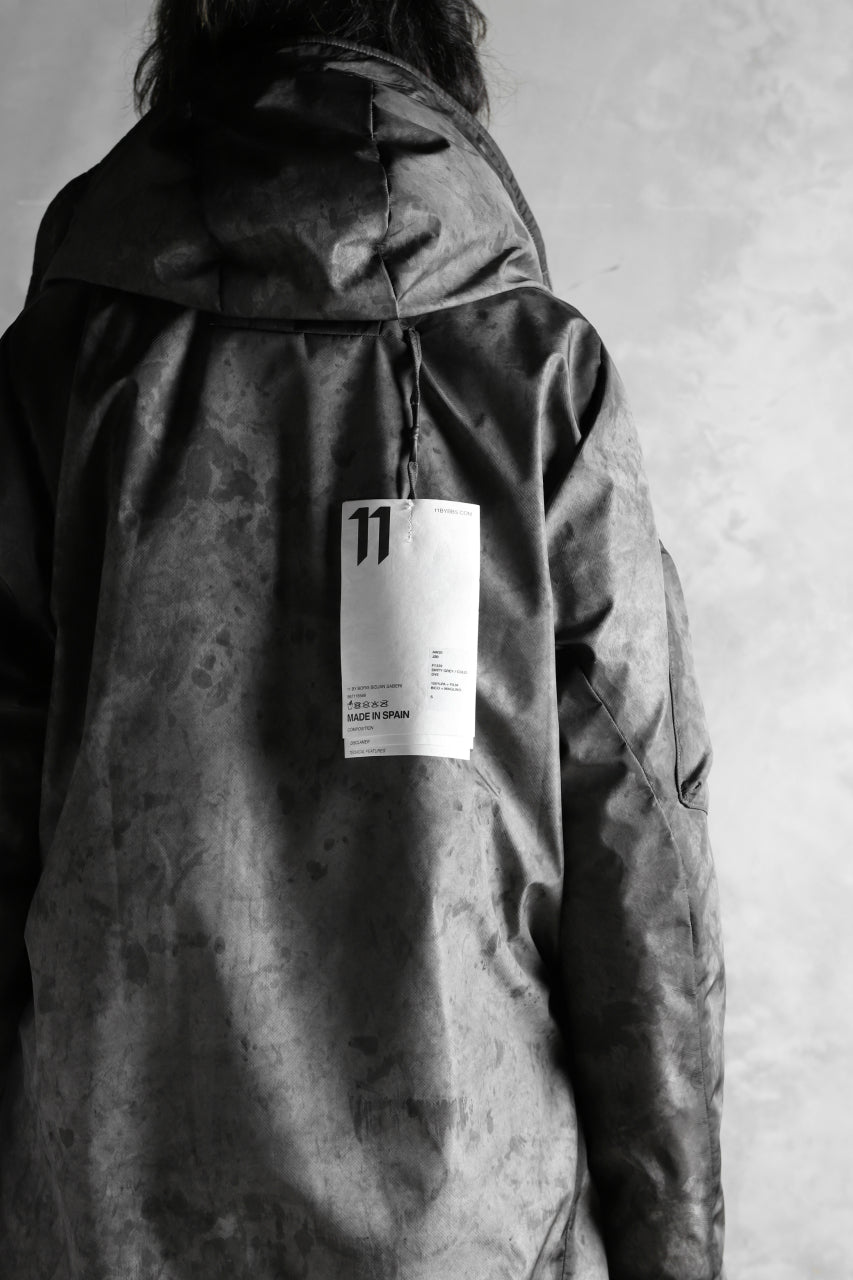 画像をギャラリービューアに読み込む, 11 BY BORIS BIDJAN SABERI PADDED MODS COAT "J20-F-1317" (DIRTY GREY)