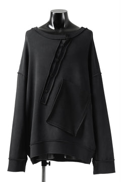 画像をギャラリービューアに読み込む, SOSNOVSKA exclusive SLASH COMBINATION SWEATER TOP (BLACK)