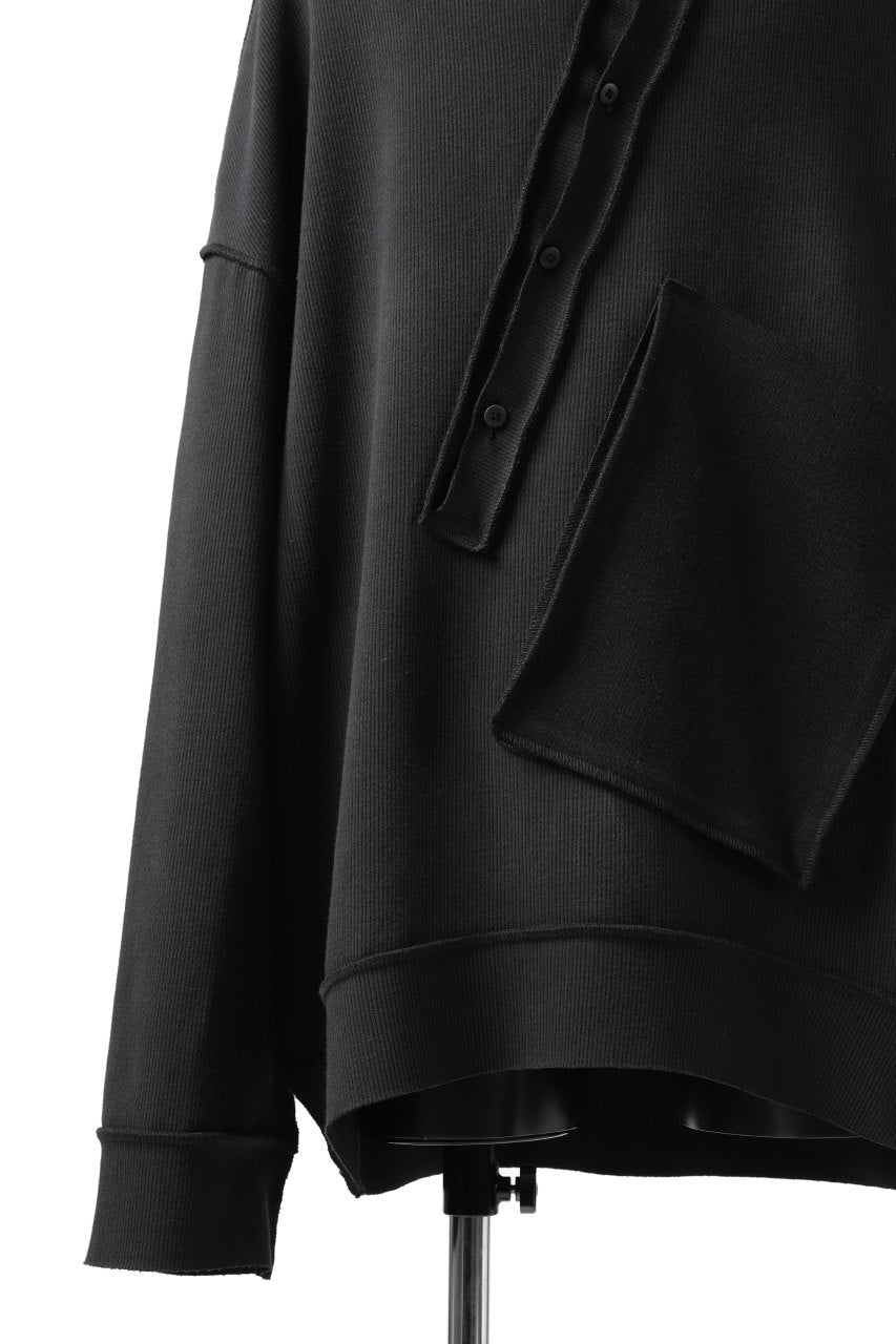 画像をギャラリービューアに読み込む, SOSNOVSKA exclusive SLASH COMBINATION SWEATER TOP (BLACK)