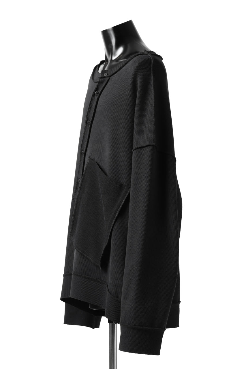 画像をギャラリービューアに読み込む, SOSNOVSKA exclusive SLASH COMBINATION SWEATER TOP (BLACK)