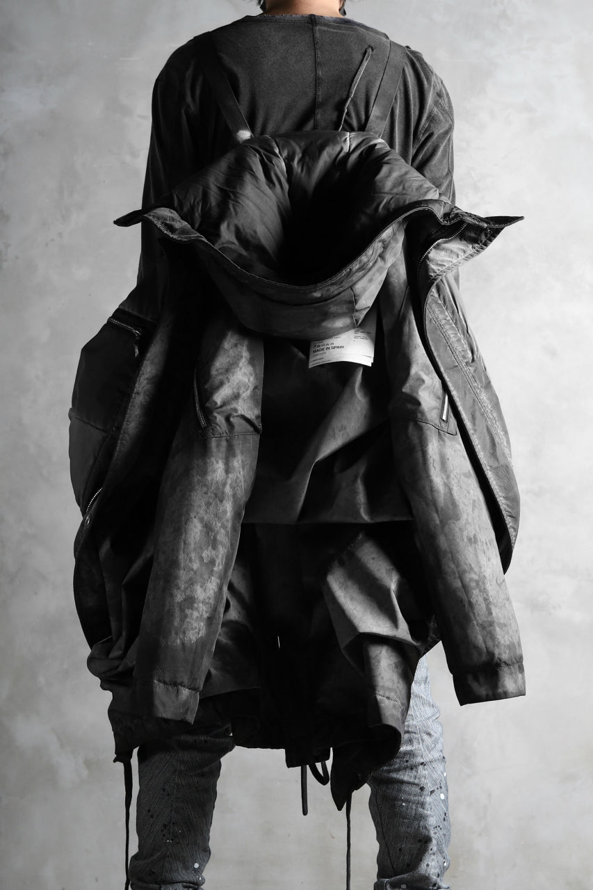 画像をギャラリービューアに読み込む, 11 BY BORIS BIDJAN SABERI PADDED MODS COAT &quot;J20-F-1317&quot; (DIRTY GREY)