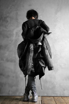 画像をギャラリービューアに読み込む, 11 BY BORIS BIDJAN SABERI PADDED MODS COAT "J20-F-1317" (DIRTY GREY)