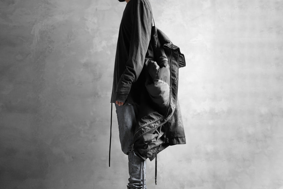 画像をギャラリービューアに読み込む, 11 BY BORIS BIDJAN SABERI PADDED MODS COAT "J20-F-1317" (DIRTY GREY)