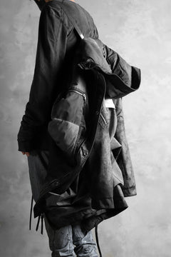 画像をギャラリービューアに読み込む, 11 BY BORIS BIDJAN SABERI PADDED MODS COAT "J20-F-1317" (DIRTY GREY)