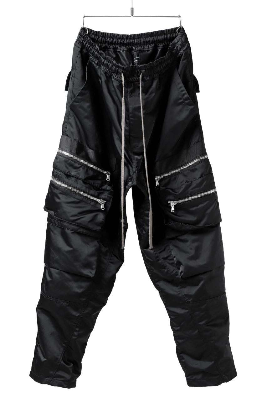 画像をギャラリービューアに読み込む, A.F ARTEFACT -SEPARATION- ZIP CARGO PANTS / LUXURY NYLON (BLACK)