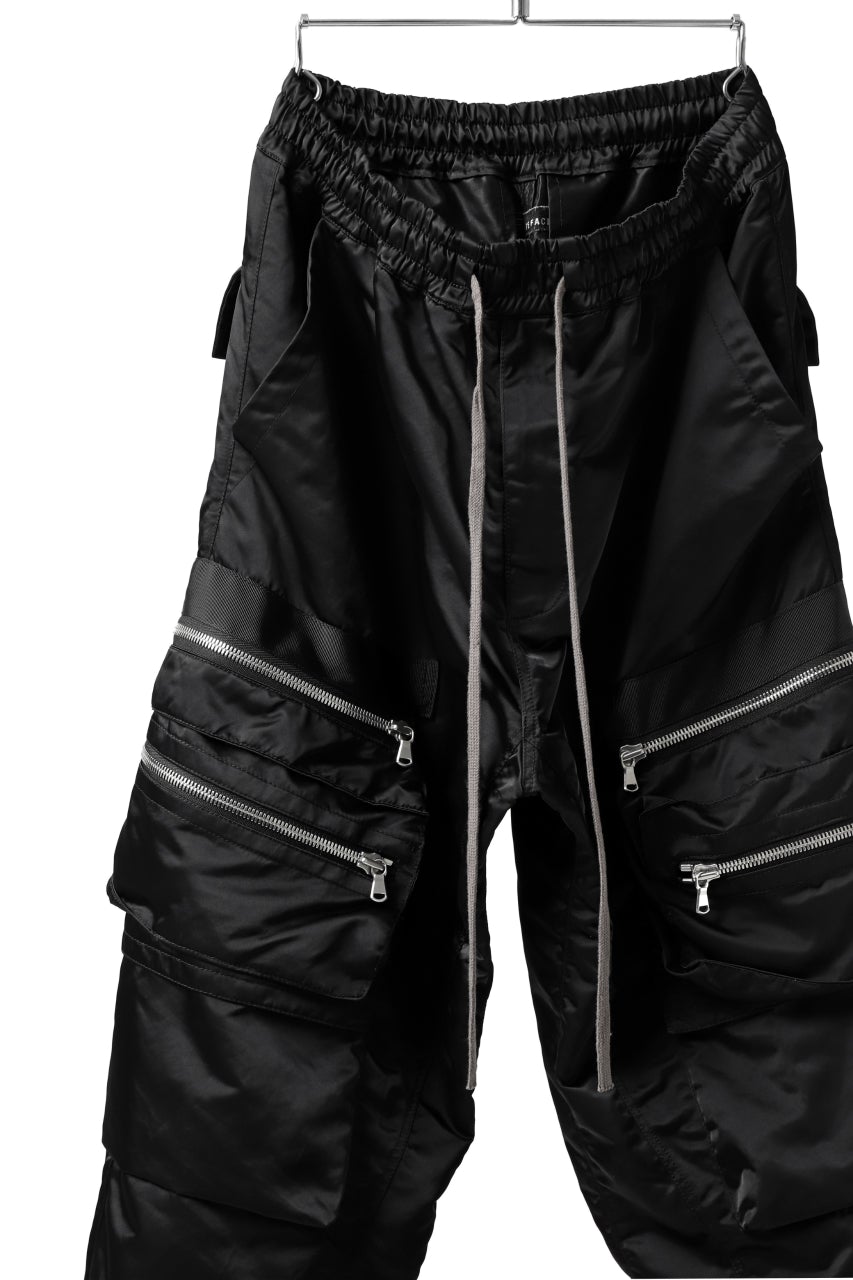 画像をギャラリービューアに読み込む, A.F ARTEFACT -SEPARATION- ZIP CARGO PANTS / LUXURY NYLON (BLACK)
