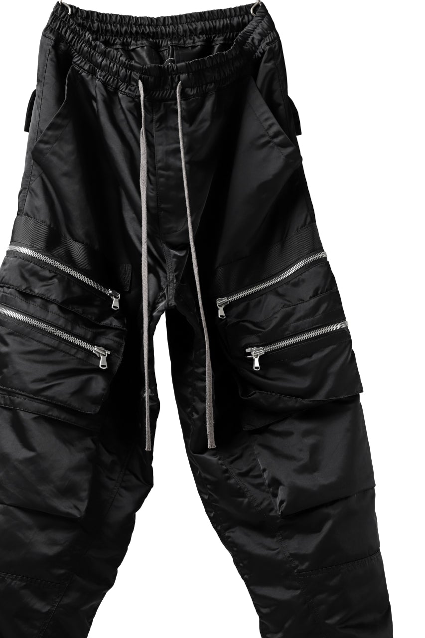 画像をギャラリービューアに読み込む, A.F ARTEFACT -SEPARATION- ZIP CARGO PANTS / LUXURY NYLON (BLACK)