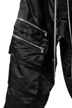 画像をギャラリービューアに読み込む, A.F ARTEFACT -SEPARATION- ZIP CARGO PANTS / LUXURY NYLON (BLACK)