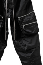 画像をギャラリービューアに読み込む, A.F ARTEFACT -SEPARATION- ZIP CARGO PANTS / LUXURY NYLON (BLACK)