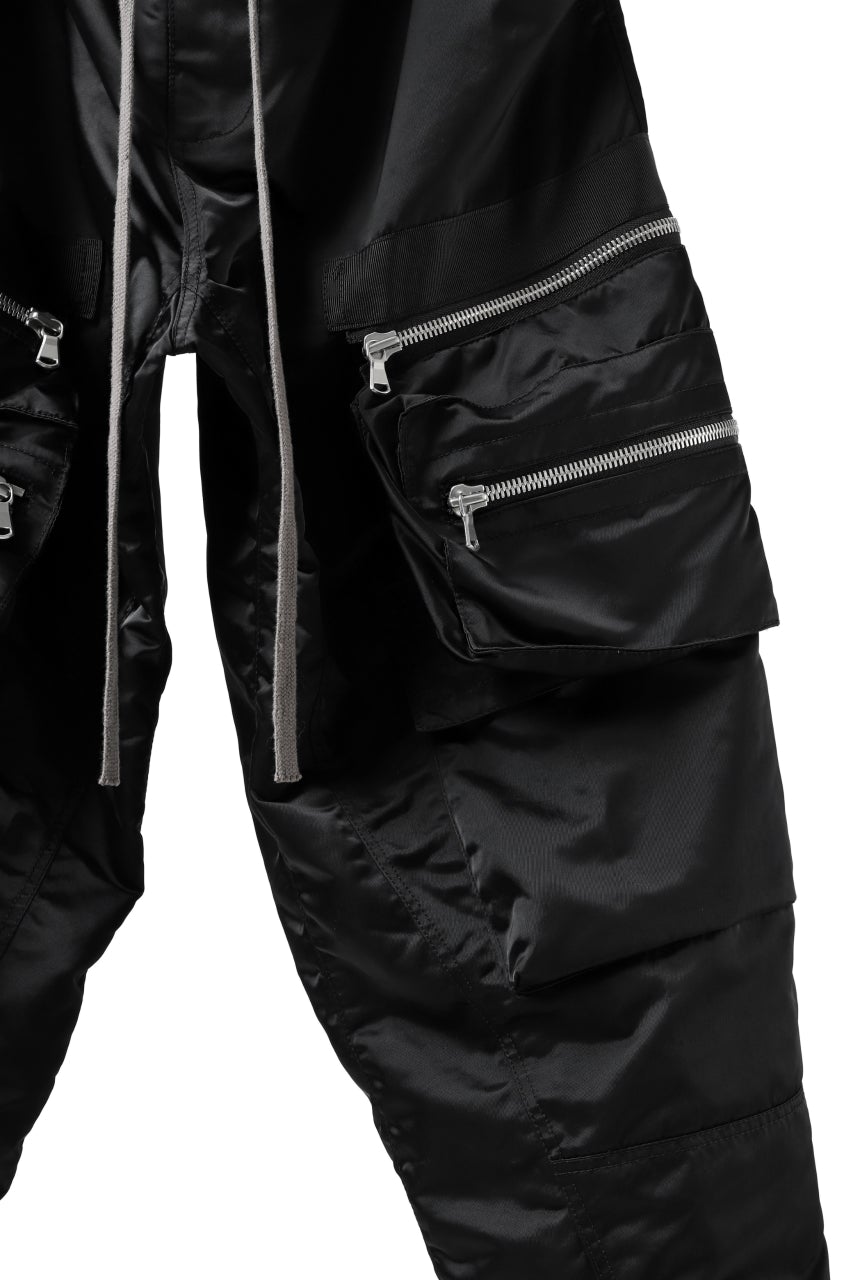 画像をギャラリービューアに読み込む, A.F ARTEFACT -SEPARATION- ZIP CARGO PANTS / LUXURY NYLON (BLACK)