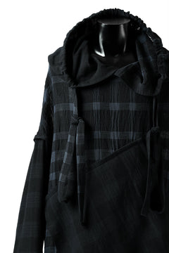 画像をギャラリービューアに読み込む, SOSNOVSKA COLLAPSE HOODIE CELLS (MIXED PLAID)