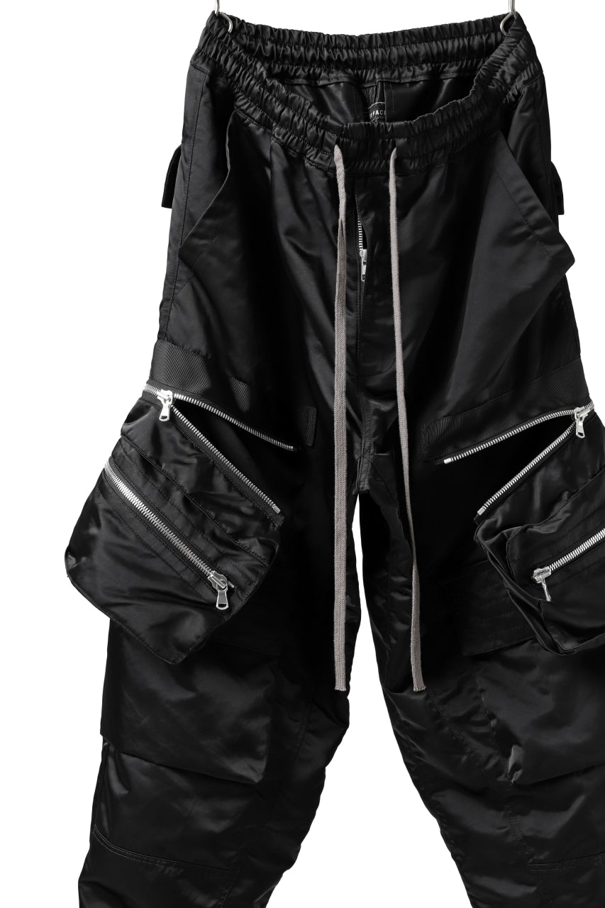 画像をギャラリービューアに読み込む, A.F ARTEFACT -SEPARATION- ZIP CARGO PANTS / LUXURY NYLON (BLACK)