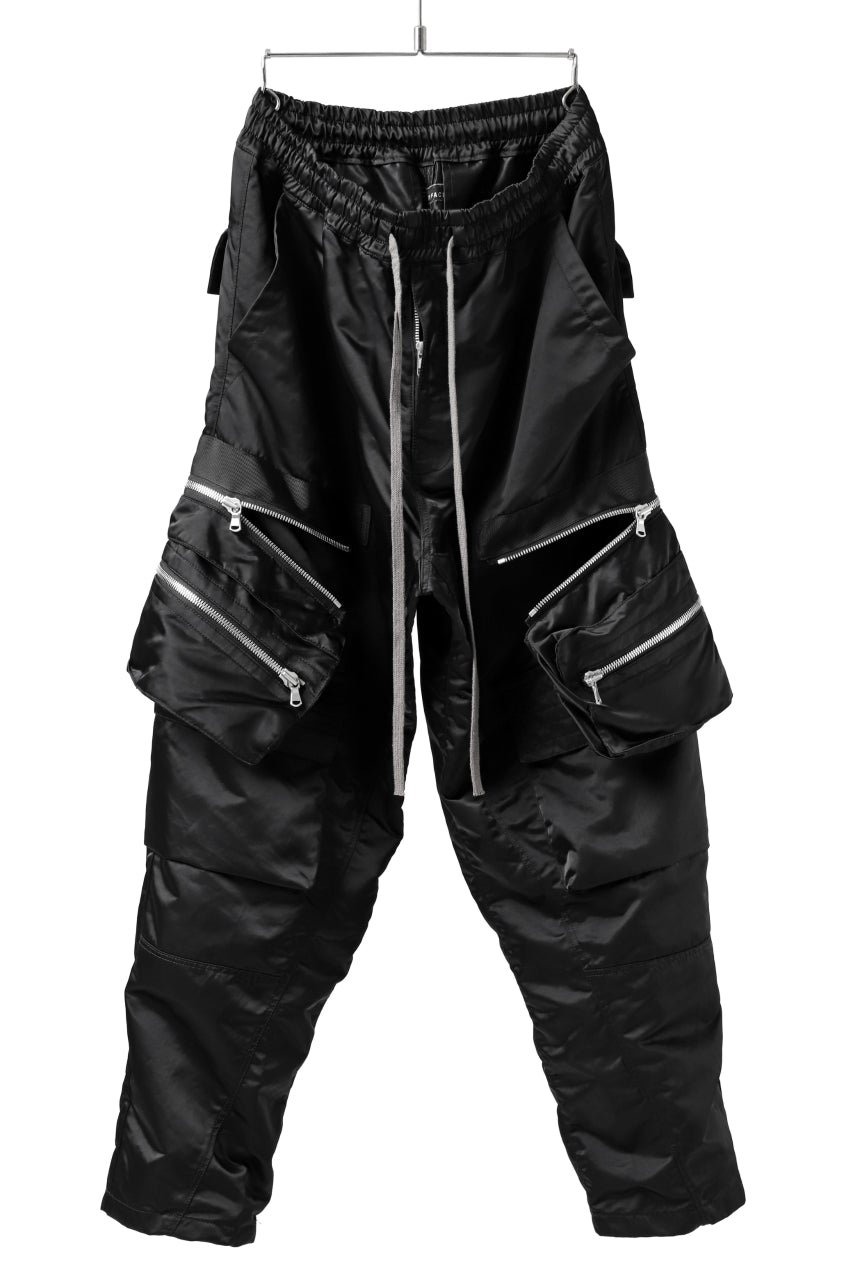 画像をギャラリービューアに読み込む, A.F ARTEFACT -SEPARATION- ZIP CARGO PANTS / LUXURY NYLON (BLACK)