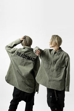 画像をギャラリービューアに読み込む, READYMADE OVERSIZE SHIRT (KHAKI GREEN #A)